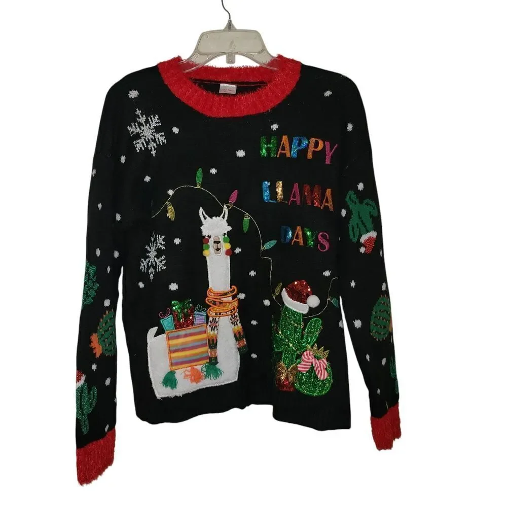 Festive Llama Holiday Sweater